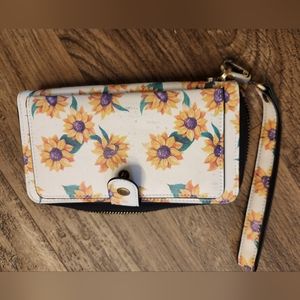 Sunflower wristlet phone holder